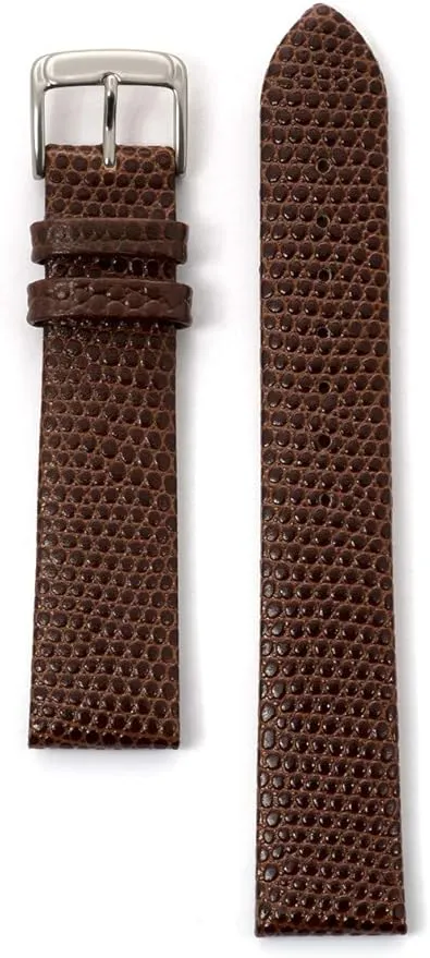 Speidel Men's Lizard Grain Leather Watch Band, Brown 18 MM