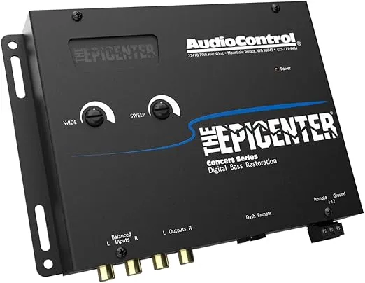 AudioControl EPICENTER Digital Bass Restoration Control Processor, Car Audio Bass Booster Enhancer with Wired Remote Control (Black)
