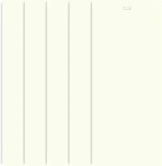 DALIX PVC Vertical Blind Replacement Slats Curved Smooth Off White 82.5 Length 5 Pack
