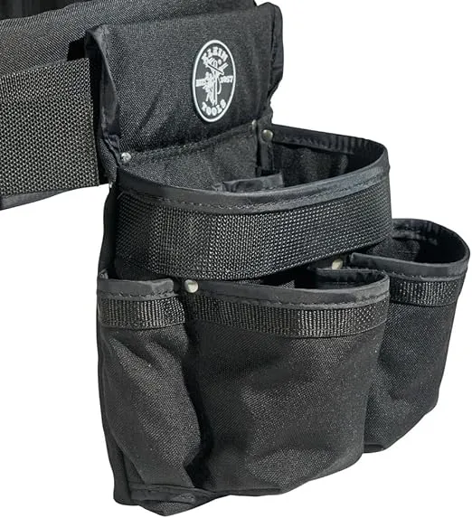 Klein Tools 5710XL Electrician's Powerline Padded Tool Belt and Tool Pouch Combo, X-Large, 4-Piece