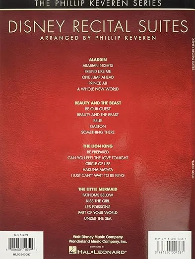 Disney Recital Suites: arr. Phillip Keveren The Phillip Keveren Series Piano Solo