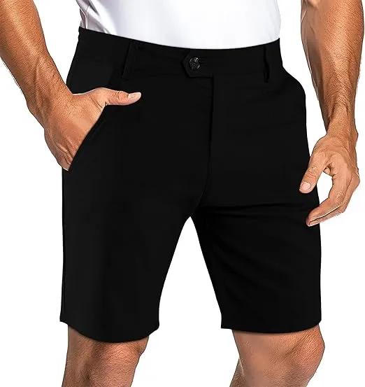 GINGTTO Mens Casual Shorts Slim Fit Stretch Summer Twill Chino Golf Shorts