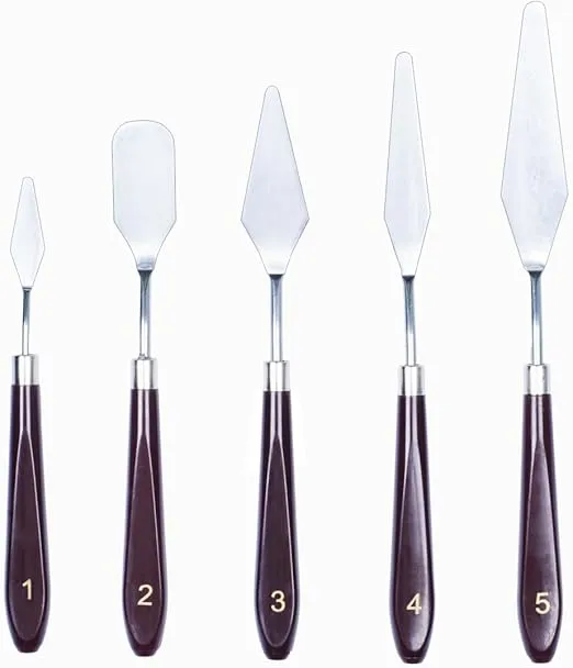 Artist Palette Knives Set, 5 PCS/Pack Painting Knives for Oil Paint,Acrylic Paint,ColorMixing,Smearing