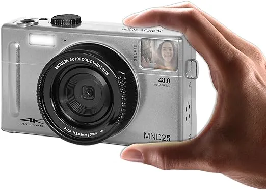 Minolta MND25 48 MP Autofocus / 4K Ultra HD Camera w/Selfie Mirror