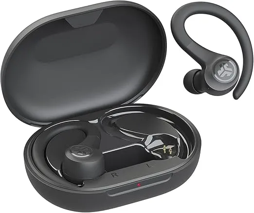 JLab Go Air Sport, Wireless Workout Earbuds Featuring C3 Clear Calling, Secure Earhook Sport Design, 32+ Hour Bluetooth Playtime, and 3 EQ Sound Settings (Graphite/Black)