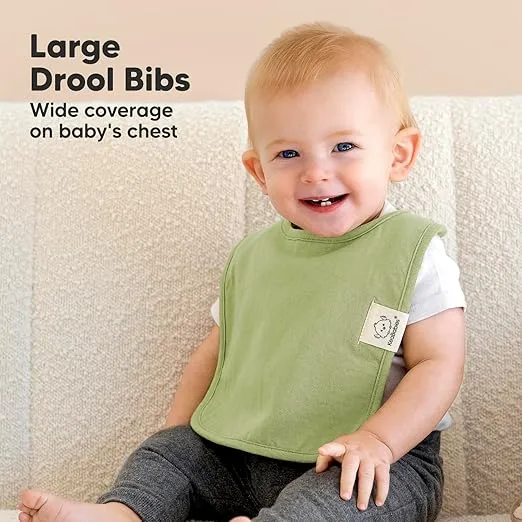 KeaBabies 8-Pack Organic Baby Bibs for Boy, Girl, Drool Bibs for Baby Boy & Girl Toddler, Infant Bibs, Cotton Bibs, Super Absorbent Drooling Teething Bibs (Cruise)