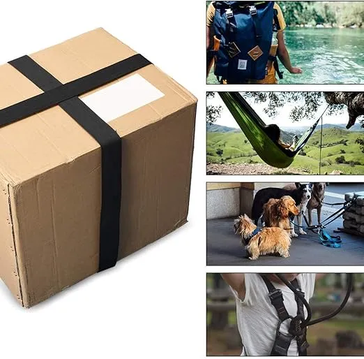 JIAKAI 1.5 Inch Wide 10 Yards Nylon Heavy Duty Webbing Strap,Polypropylene Heavy Straps for Bags, Hammocks, Outdoor Climbing and DIY Making Luggage Strap, Pet Collar, Backpack Repairing(Black)