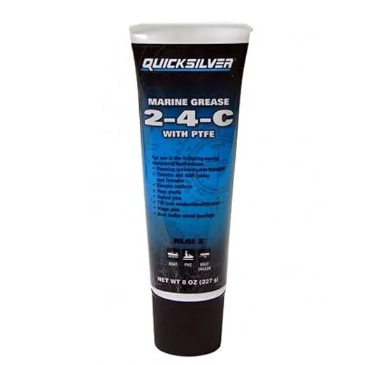 MERCURY Marine Quicksilver 2-4-C Marine Grease Multi-Purpose Lubricant, 8 oz. by Marine