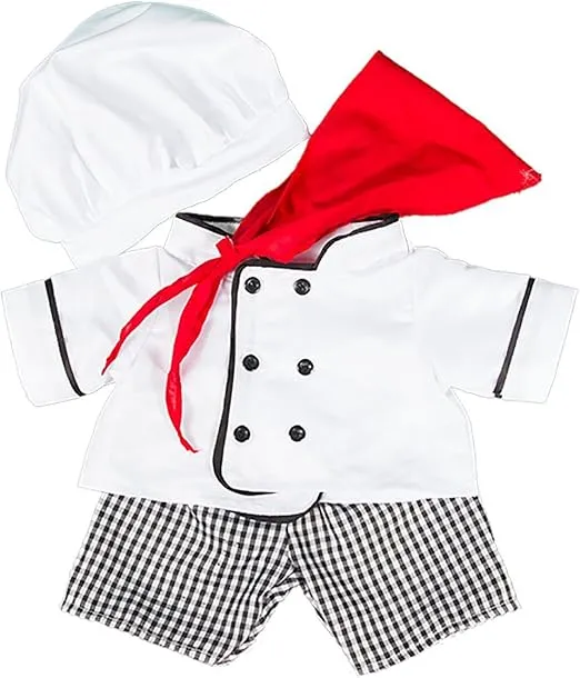 Chef Outfit Teddy Bear Clothes Fits Most 14"-18" Build-a-Bear and Make Your Own Stuffed Animals