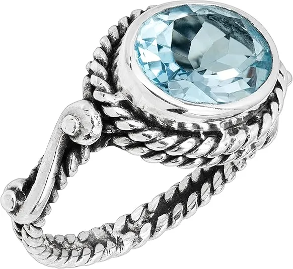 Silpada 'Torrington' Blue Topaz Ring in Sterling Silver
