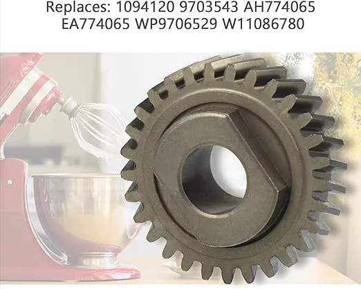 9706529 W11086780 Replacement Gear Parts for Worm 9703543 1094120 9703543 AH774065 EA774065 PS774065 WP9706529 with the 9709511 Gasket and 9703680 Circlip