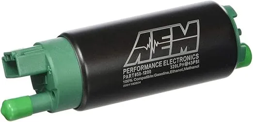 AEM 50-1200 E85 In-Tank Fuel Pump, Black, 4.055 x 1.535 x 1.535 inches