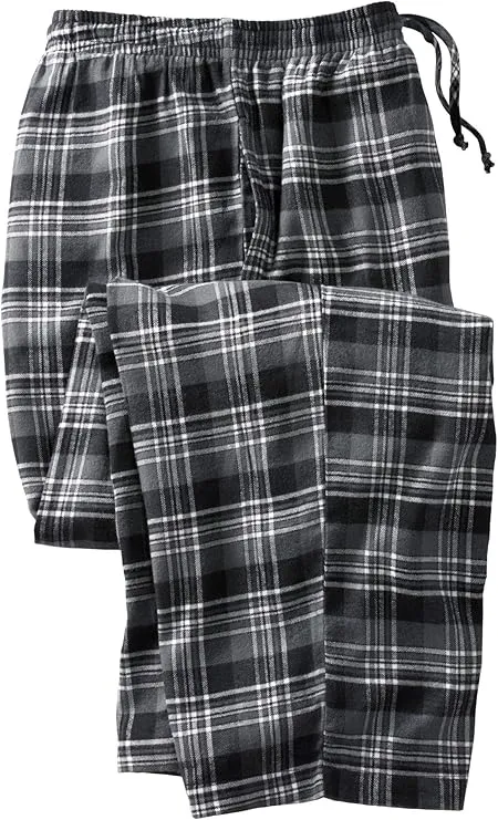 KingSize Men's Big & Tall Flannel Plaid Pajama Pants