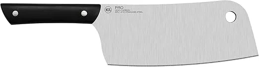 Kai PRO 7" Cleaver Knife, Hand Sharpened Meat Cleaver, German DIN1.14116 Stainless Steel Blade, Full-Tang POM Handle, NSF Certified, Japanese Cleaver for Processing Large Cuts of Meat