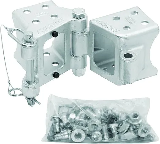 Fulton HDPB340101 Bolt On Folding Trailer Tongue Swing Away Hinge Kit for 3 Inch x 4 Inch Trailer Beams, 7,500 lbs. Capacity, Helps Reduce Trailer Length for Storage