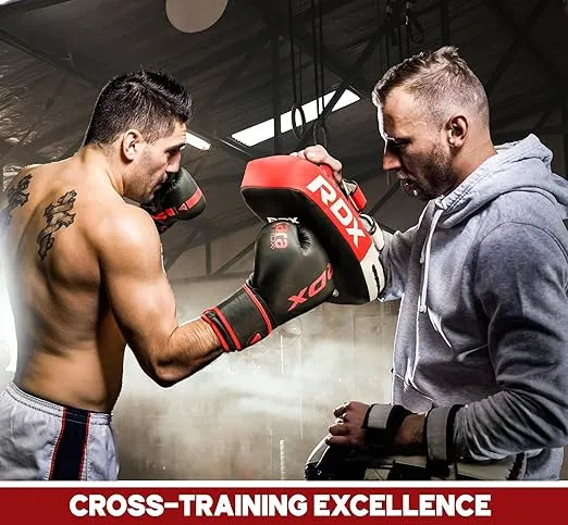 RDX Muay Thai Pad for Training, Curved Kickboxing Kicking Strike Shield, Coaching Kick Boxing, MMA, Martial Arts, Karate, Taekwondo, Punching, Foot, Knee and Elbow Target (One Pad Only)
