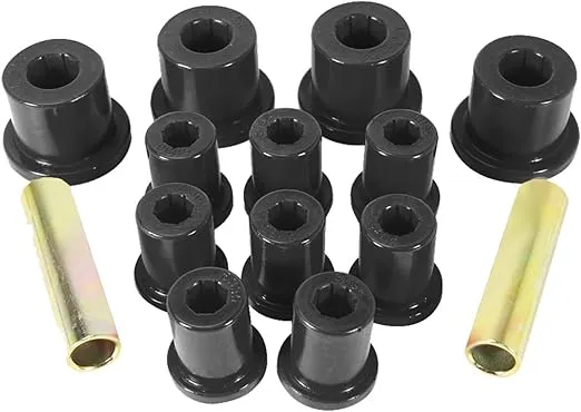 Prothane 1-1003-BL Black Rear Spring Eye and Shackle Bushing Kit for Jeep CJ5 and CJ7