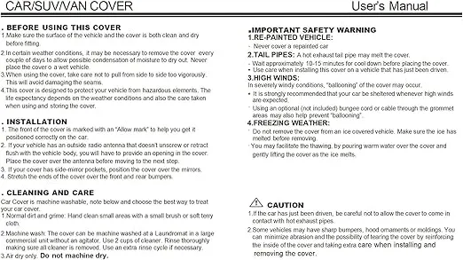 uxcell 3XL Car Cover Waterproof All Weather for Car, Full Car Cover Rain Sun Protection Universal Fit for Sedan 490 x 180 x 160cm