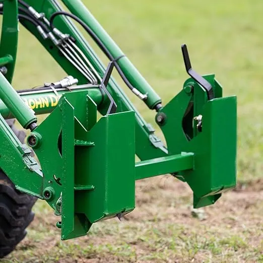 Titan Attachments Quick Tach Adapter Fits Hook and Pin to Convert Universal Skid Steer Style Mount, Green Finish, 12x22 Adapter Hook and Pin Mount Plates, 3500 LB Capacity, No Welding