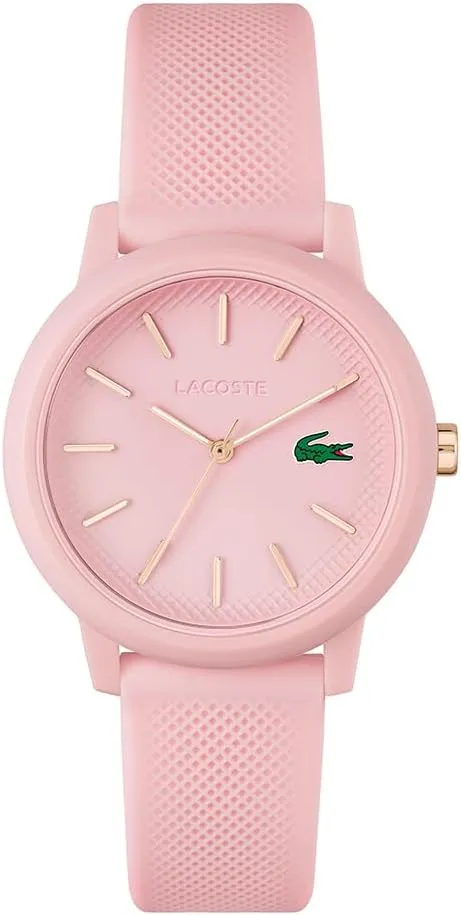 Lacoste Analog Quarzuhr für Herren oder Damen Kollektion Lacoste.12.12 mit einem stilvollen Silikonarmband mit Petit Piqué-Textur