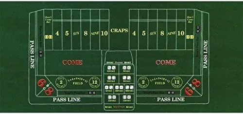 Amscan Craps Party Table Cover, 37" x 6', 1 piece, Green