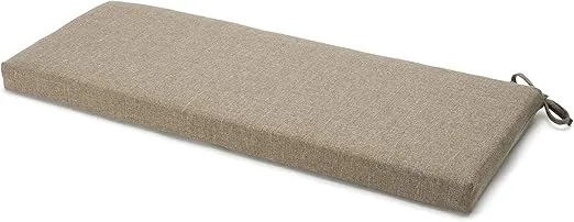 Klear Vu Rumba Outdoor/Indoor Bench Cushion, Wellfleet Bay Woven Revolution Performance Fabric, 44-inch, Tan