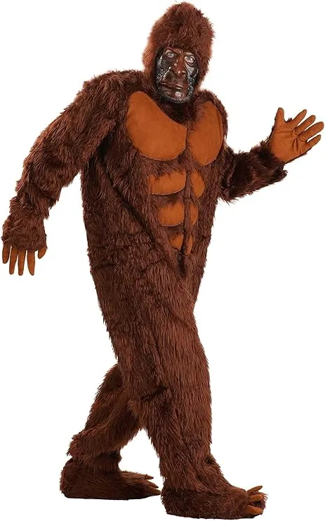 Bigfoot Adult Costume - Legendary Forest Cryptid Dark Reddish Sasquatch Costume