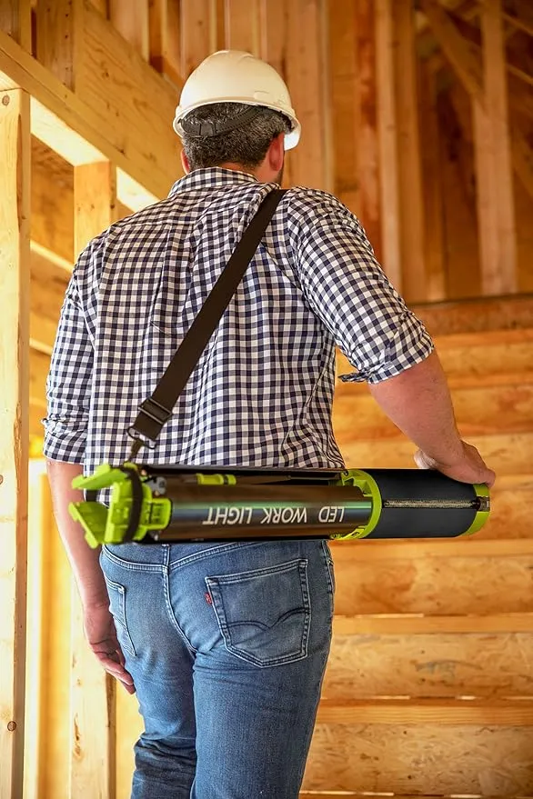 PowerSmith Voyager PVLR8000A-C 8000 Lumen Collapsible Cordless Tripod LED Work Light. BARE Light Only. 3-Way Power. AC or DC Adaptor or Battery Needed to Use Light