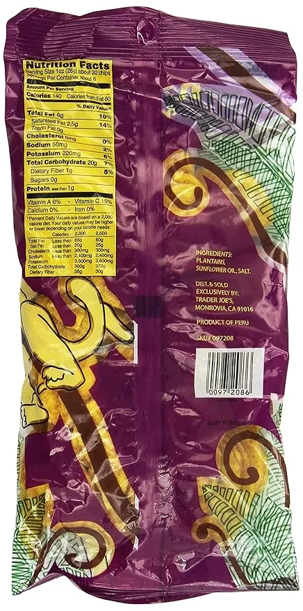 3 Pack Trader Joes Roasted Plantain Chips