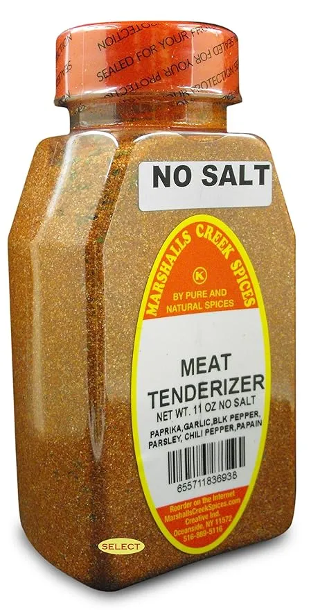 Marshalls Creek Spices, Select SEASONED MEAT TENDERIZER NO SALT 11 ounces