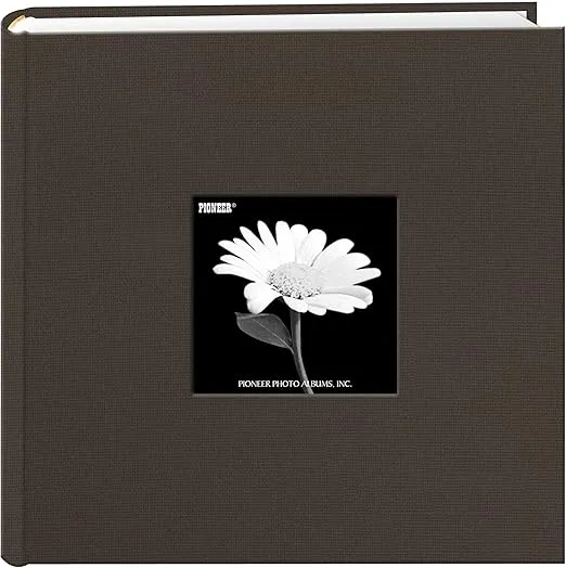 Fabric Frame Cover Photo Album 200 Pockets Hold 4x6 Photos, Warm Mocha