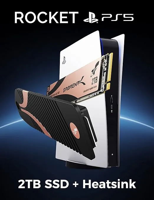 SABRENT 2TB Rocket 4 Plus NVMe 4.0 Gen4 PCIe M.2 Internal Extreme Performance SSD + M.2 NVMe heatsink Combo (SB-RKT4P-PSHS-2TB)