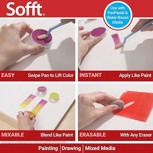 Colorfin PP61021 Sofft Art Sponges, Rounded Bar, 3-Pack
