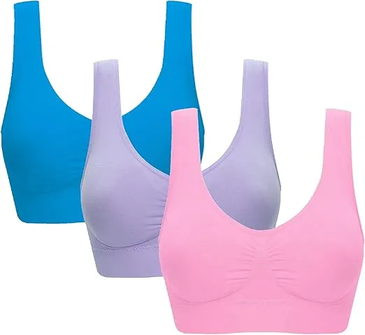 Women's Comfort Workout Sports Bra Low-Impact Activity Sleep Bras