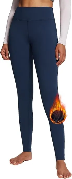 BALEAF Women's Fleece Lined Leggings Thermal Warm Winter Tights High Waisted Yoga Pants Cold Weather with Pockets