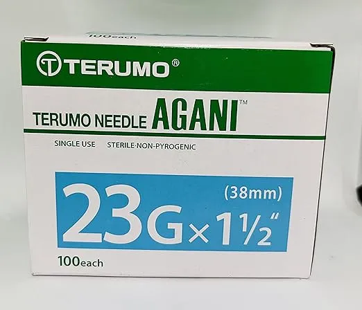 Terumo 23G x 1 1/2" (0.60x38mm) 100 Each/Pack