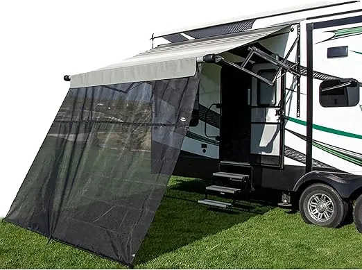 CAREFREE 701009ACD Black 10' x 9' Drop RV Awning EZ ZipBlocker