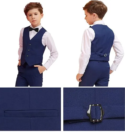 Suits for Boy 3 Pieces Boys Suit Formal Toddler Blazer Vest Pants Kis Tuxedos