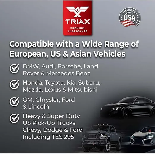 TRIAX Global ATF, Full Synthetic OEM Grade Automatic Transmission Fluid, Fits 95% of US, European, and Asian Vehicles, Compatible with TES 295, Dexron VI, Mercon V, and Many Others (5 Quart Jug)