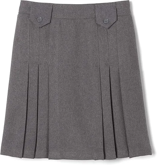 French Toast Girls' Front Pleated Skirt with Tabs