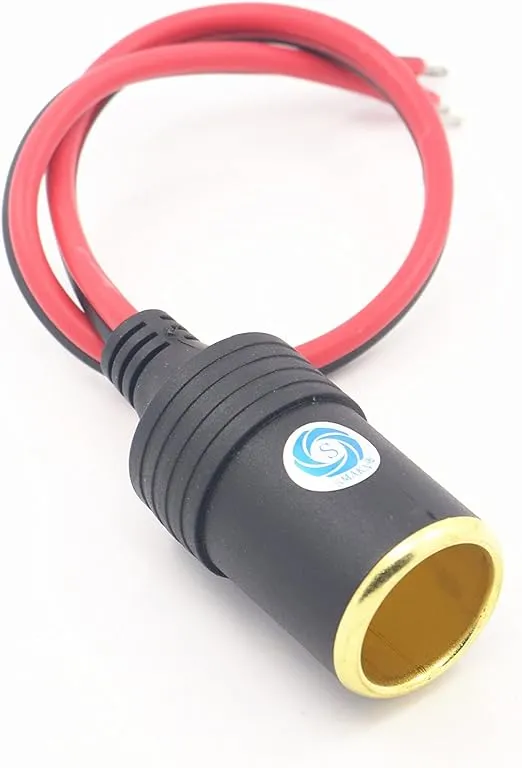 SMAKN 12V 30A Female Car Cigar Cigarette Lighter Socket Plug Connector Adapter