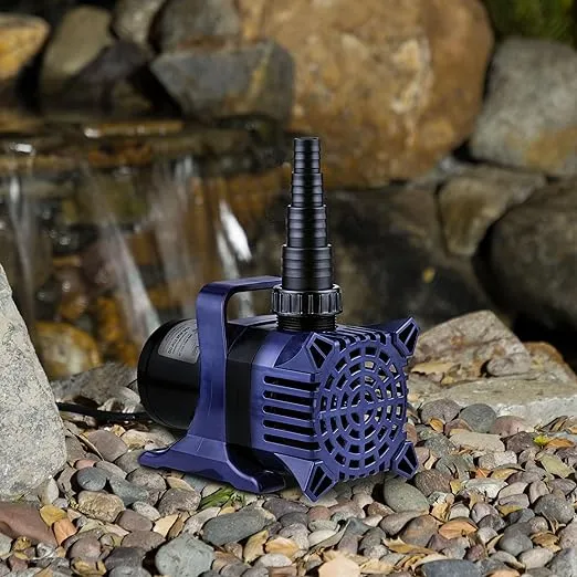 Alpine Corporation - 3100 GPH Submersible Water Pump with 33 FT Cord for Ponds, Fountains, Waterfalls & Water Circulation – Energy-Efficient, Quiet Operation, Vertical/Horizontal Use