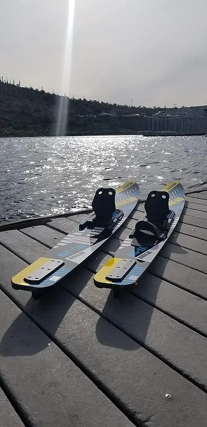 Airhead Trainer Water Skis Skill Levels - Water Skis for Kids and Adults - Stability & Control - Ultimate Training Water Skis System - Multiple Sizes/Styles