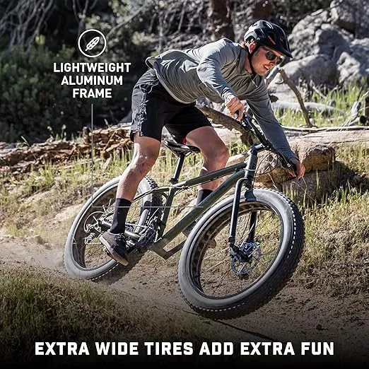 Mongoose Argus ST & Trail Fat Tire Mountain Bike for Adult Youth Men Women, 20 to 26-Inch Wheels, Mechanical Disc Brakes, Steel or Aluminum Frame and 7 or 16-Speed Options