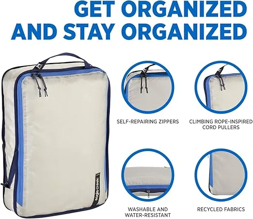 eagle creek Pack-It Isolate Compression Packing Cubes for Travel Set S/M - 2 Lightweight, Water-Resistant Suitcase Organizer Bags with Compression Zip