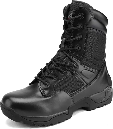 NORTIV 8 Men's Military Tactical Work Boots Hiking Motorcycle Combat Boots