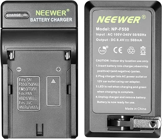 Neewer AC Wall Charger Battery Charger for Sony NP-F550/F750/F960/F330/F570 PA-VBD1 PA-VBD2 Batteries