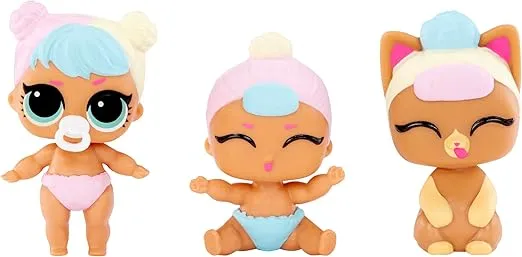LOL Surprise Baby Bundle Surprise with Collectible Dolls, Baby Theme, Twins, Triplets, Pets, Water Reveal, 2 or 3 Dolls Included- Great Gift for Girls Age 3+