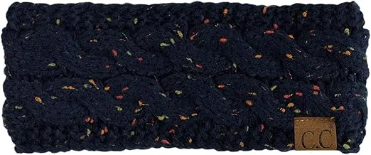 C.C Soft Stretch Winter Warm Cable Knit Fuzzy Lined Ear Warmer Headband