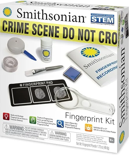 Smithsonian Science Activities Smithsonian Finger Print Kit Gray